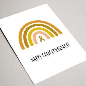 Happy Cancerversary afdrukbare kaart, kankervrije kaart, je slaat kankerkaart, kankeroverlevende, kankerverjaardagskaart, kankerkaart