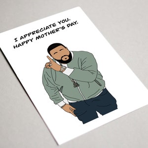 Carte numérique imprimable Carte de fête des mères DJ Khaled Carte de voeux Téléchargement instantané Un autre Je t'apprécie KHALED KAHLED
