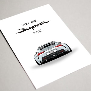 Toyota Supra druckbare Karte, niedliche Valentinstagskarte, Toyota Karte, Supra, Toyota Valentinstagskarte, Autoliebhaber Karte
