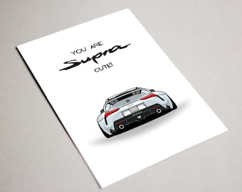 Toyota Supra Printable Card, You Are Supra Cute Valentines Day Card, Toyota Card, Supra, Toyota Valentines Day Card, Car Lover Card