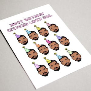 Fille d'anniversaire certifiée - Carte d'anniversaire imprimable pour petite amie - Carte d'anniversaire Hip Hop - Carte d'anniversaire pour fille amoureuse, Carte de téléchargement instantané