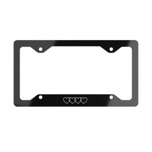 Audi Inspired Metal License Plate Frame, Audi Lover Gift, Cute License Frame, Heart Car Accessory, Audi Accessory, Audi Gift for her