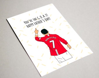 Ronaldo Father’s Day Card, soccer Father’s Day card, Greatest of All Time, Printable Card, Cristiano Ronaldo, GOAT, Soccer card