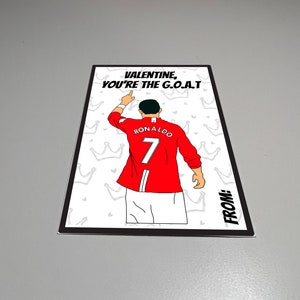 Tarjeta de San Valentín Ronaldo, Tarjeta imprimible, Cristiano Ronaldo Valentine Imprimible, CABRA, Tarjeta de fútbol, Tarjeta de San Valentín de fútbol, Niños San Valentín