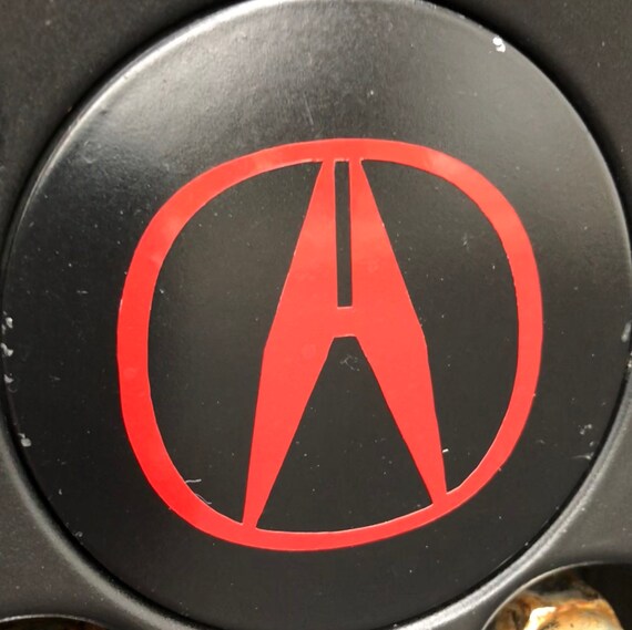 Acura Logo Decal Wheel Rim Cap Sticker Red Black White Tsx Tl Etsy