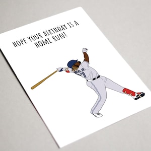 Tarjeta de cumpleaños de Vladimir Guerrero Jr., Tarjeta imprimible, Tarjeta de cumpleaños de los Azulejos, Espero que tu cumpleaños sea un jonrón, tarjeta de MLB, Vlad Guerrero