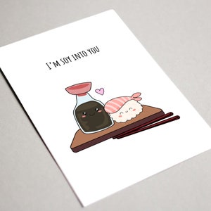 Ich bin soy in dich Valentinstagskarte, druckbare Karte, Sushi-Valentinskarte, süße Valentinstagskarte, Sushi-Liebhaber-Valentinstagkarte