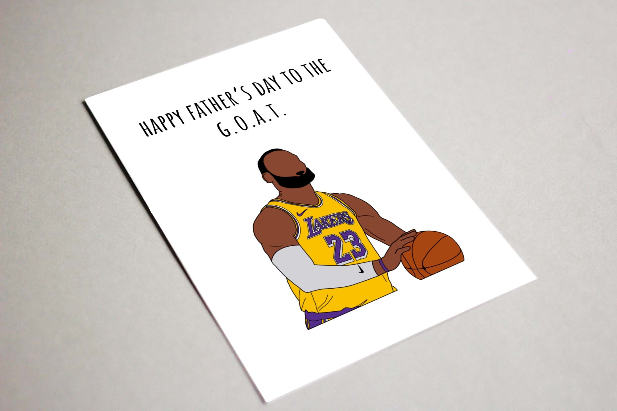 Lebron James Father's Day Card, Happy Father's Day to the GOAT