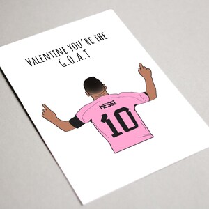 Messi Valentijnsdag, afdrukbare kaart, Valentijn Je bent de grootste aller tijden, GEIT, Voetbal Valentijnskaart, Messi World Cup