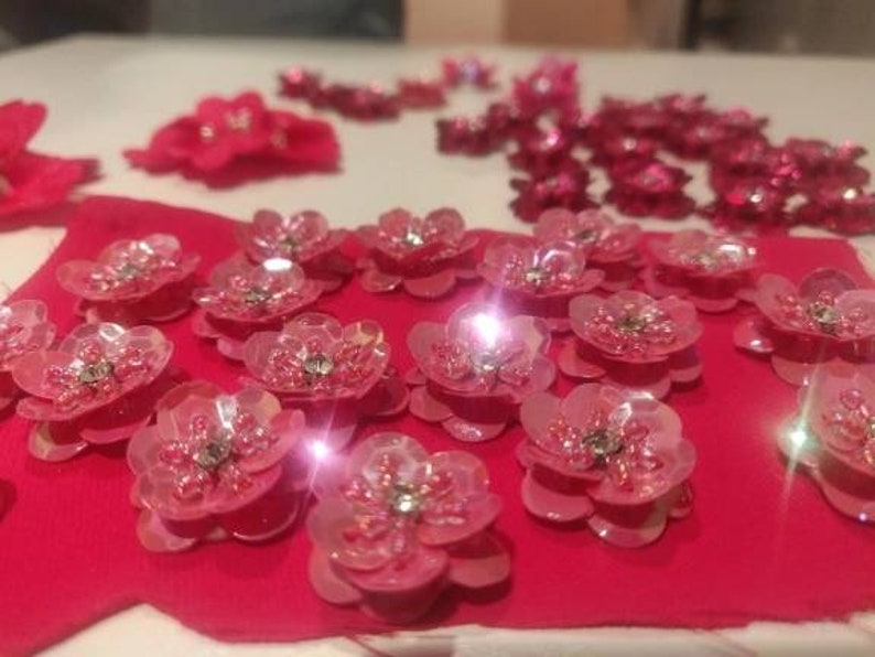 SEQUIN FLOWER Sewing 20400pcs 2CM Small Floral Sew on Trim Etsy