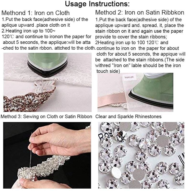 Bridal Wedding Sash gold or silver Hotfix or Sewing APPLIQUE rhinestone diamante dress gown trim Sew Glue beaded garment crystal accessories