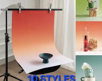 Fondo de fotografía degradado / Papel pintado degradado de doble cara, 57 x 87 cm