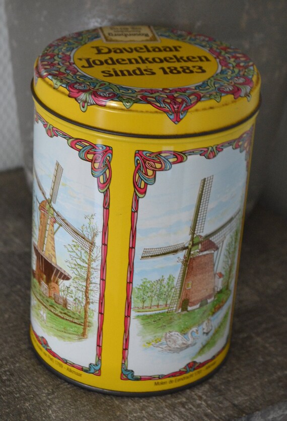 Vintage Dutch Cookie Tin Davelaar Jodenkoeken Dutch Etsy