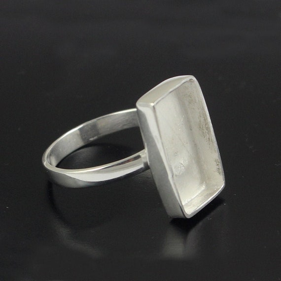 sterling silver bezel ring blank