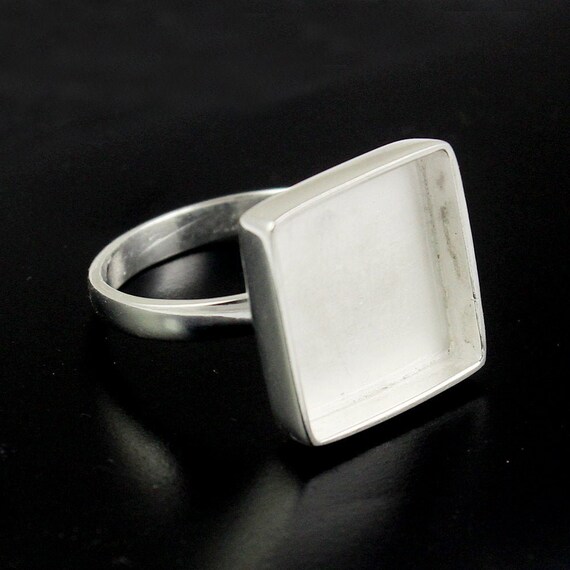 sterling silver bezel ring blank