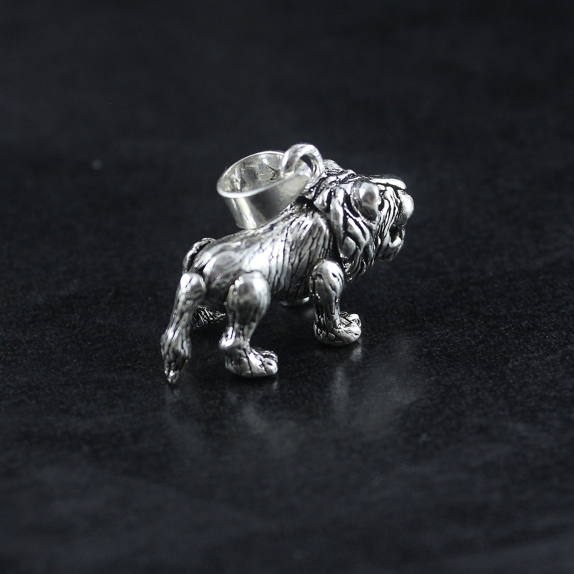 Vintage Sterling Silver Lion Pendant Necklace animal Etsy