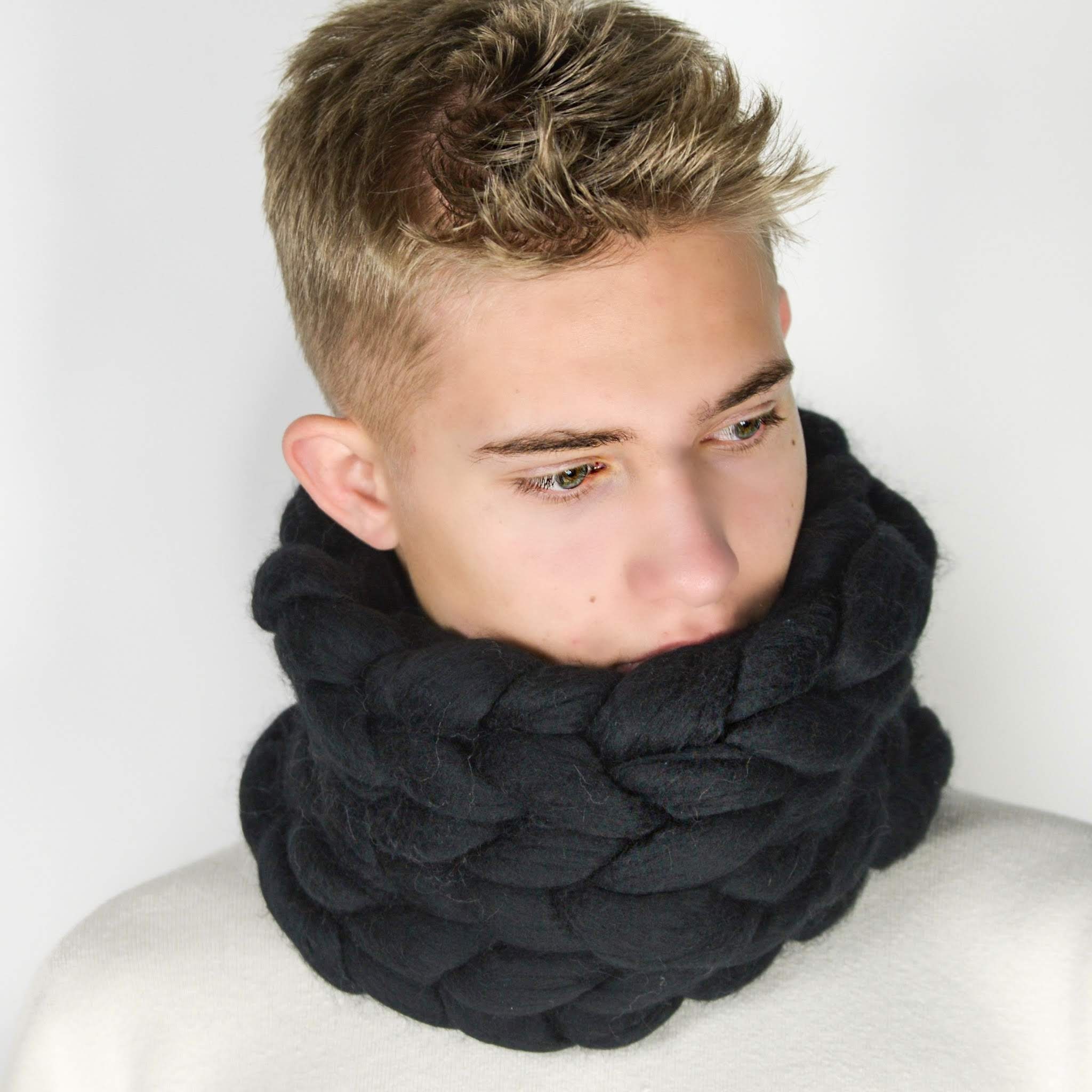 mens Cowl mens cowl scarf mens infinity scarf thick Mens Scarf, gift for men Mens Scarf knit accessories valentines day gift