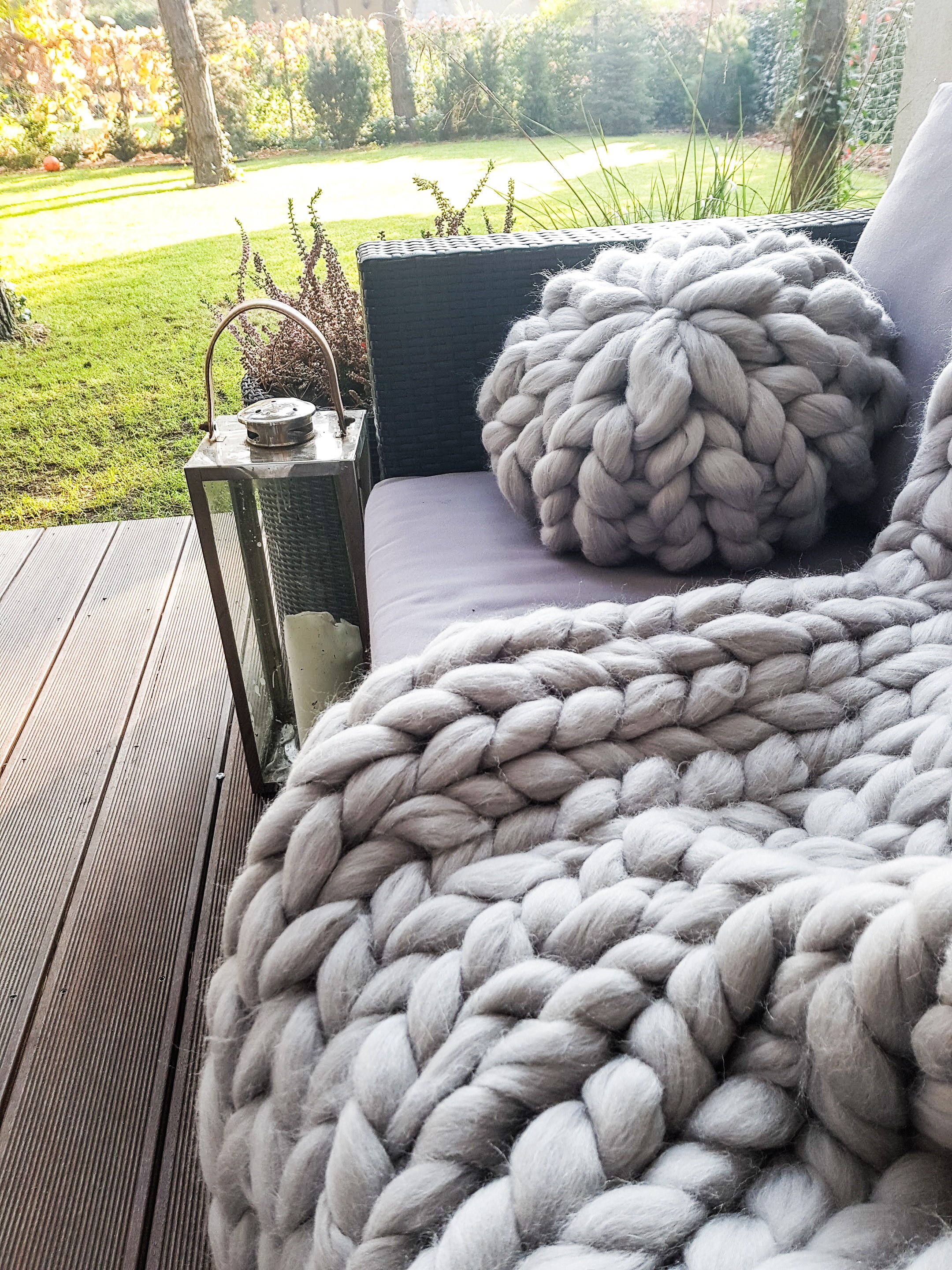 Gray Chunky Knit Blanket Gray Chunky Knit Throw Giant Knit Etsy