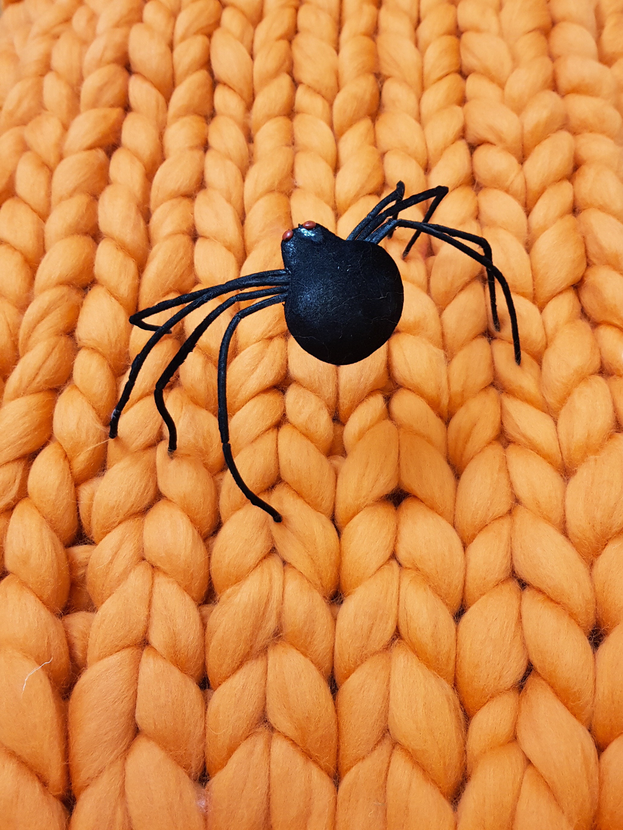 Orange Chunky Knit Blanket Orange Super Chunky Knit Throw Etsy