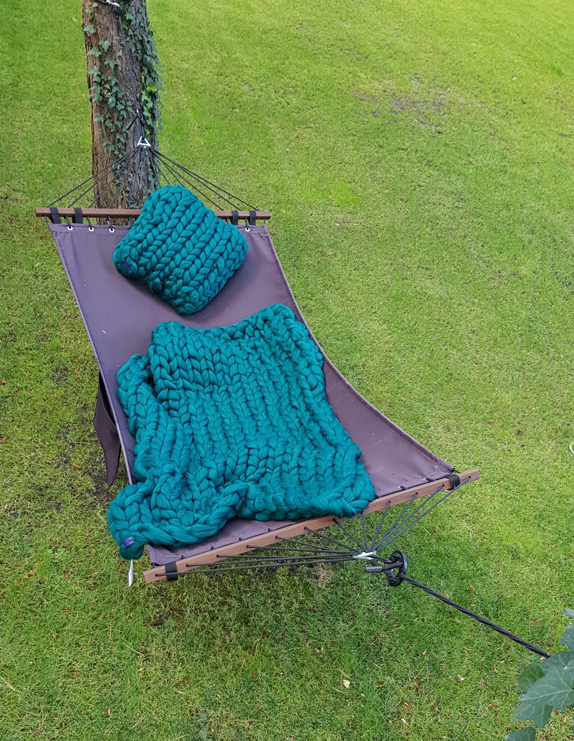 Emerald Green Knit Blanket, Green Blanket, Emerald Green Merino Wool