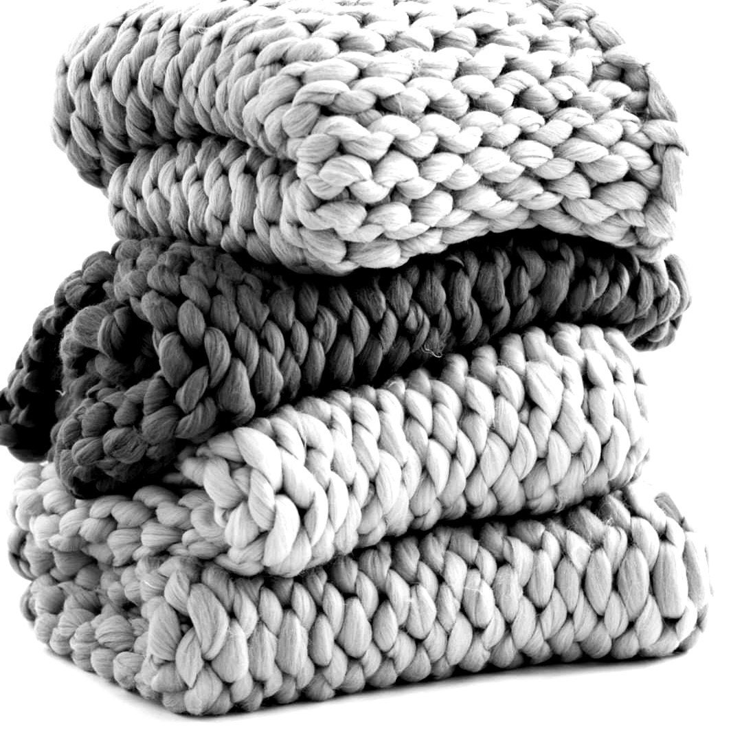Chunky Knit Wool Blanket, Chunky Knit Throw, Giant Knit Blanket, Merino