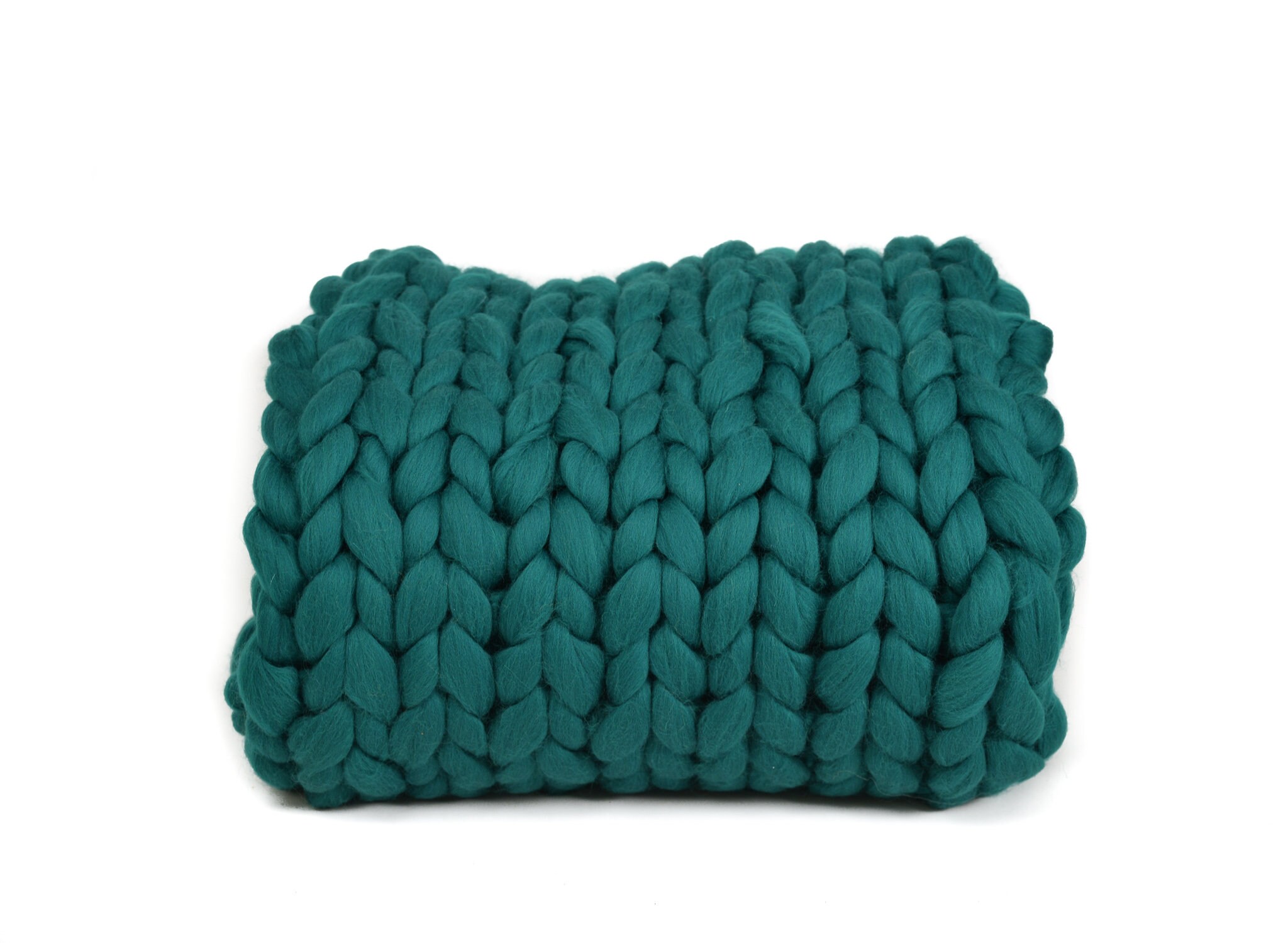 Emerald Green Knit Blanket