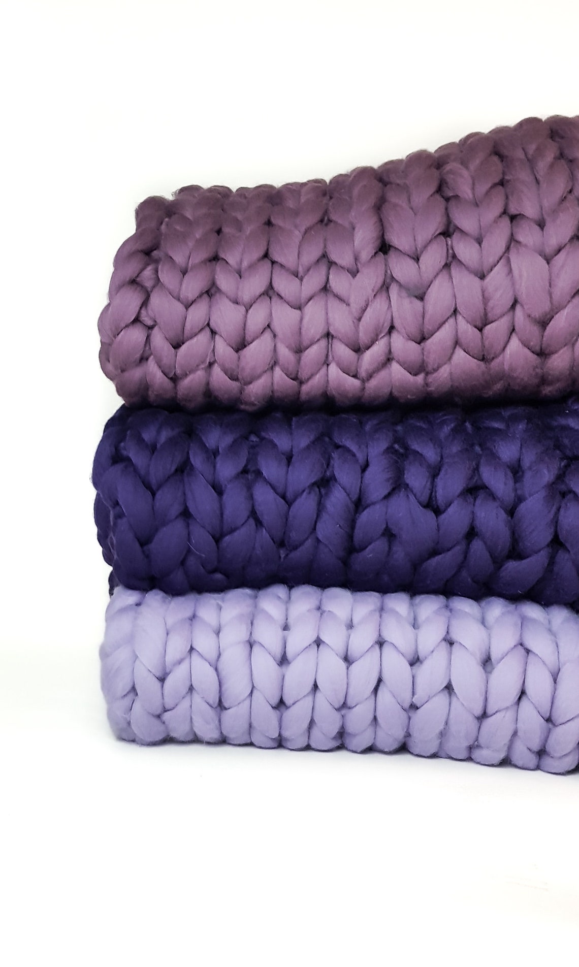 Lavender Chunky Knit Blanket Lavender Chunky Knit Throw Etsy UK