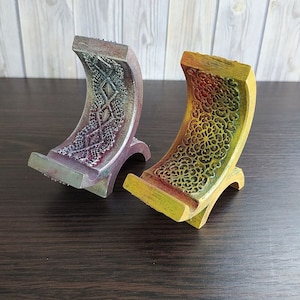Unique Desk Holder for iPhone Handmade Wooden iPhone Stand Cute Desk Phone Holder for Students and Families Creative Gift Idea.