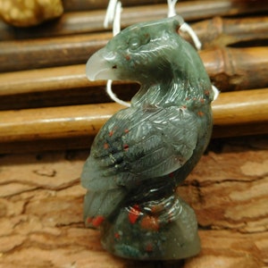 Black Friday Sale. Thanksgiving Jewelry Wholesale Loose Bead. Parrot Carving Bead. Natural African Bloodstone Gemstone. Stone Beads (C1025)