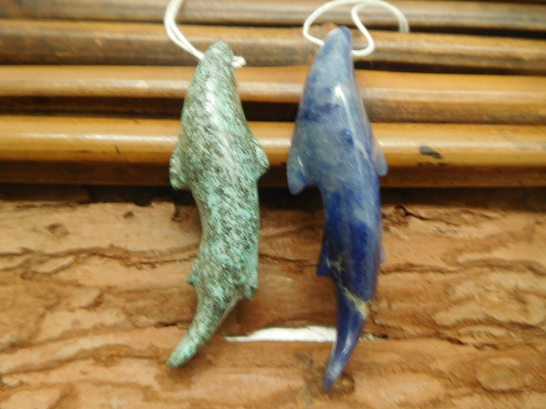 Turquoise Carving Fish. Carve Gemstone Pendant. Gemstone Jewelry. Carve