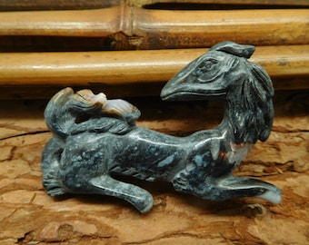 Natural Carving Handmade Gift. Dragon Carving Jewelry 64 x 44 x 7 mm (C1139)