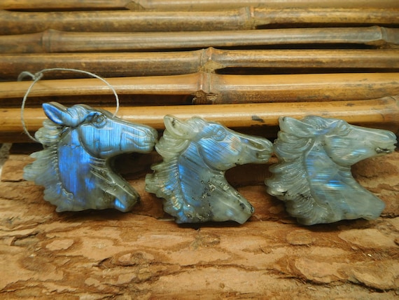 Carved Labradorite Animal Pendants Carved Labradorite Animal Pendants