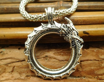 Alloy Dragon Pendant. Mythology Dragon Necklace. Amulet