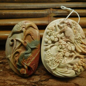 Natural Succor Creek Picture Jasper Carved Bird. Gemstone Carvings. Tropical Bird. Animal Healing Figurine Fetish. Animal Totem.  (B3978)