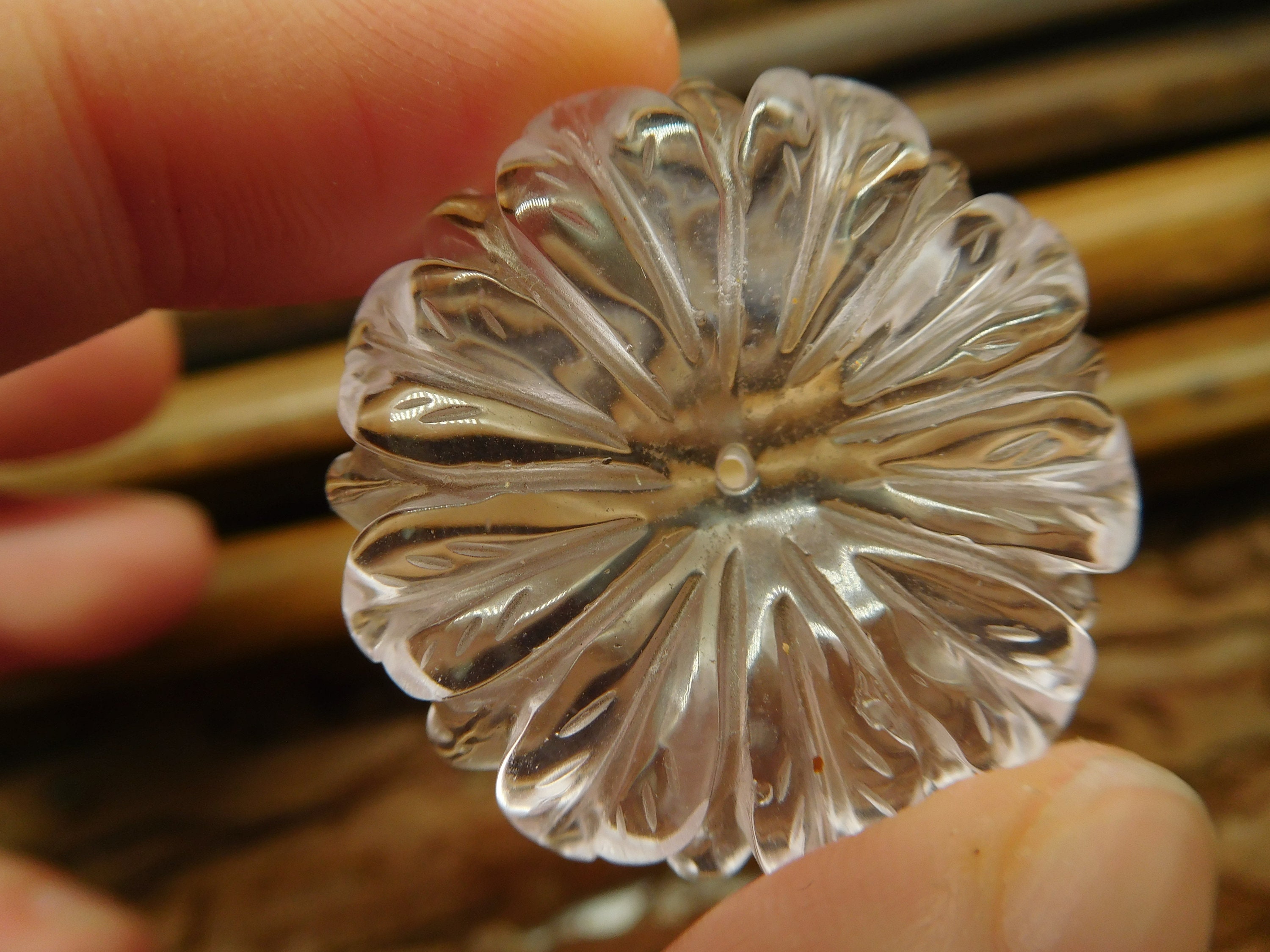 Artificial Rose Quartz Handmade Gemstone Flower. Carving Etsy