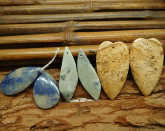 Picasso jasper earring. oval cut earrings. gemstone earrings. crystal jewelry. crystal pendant. handmade jewelry. jewelry making (B5022)