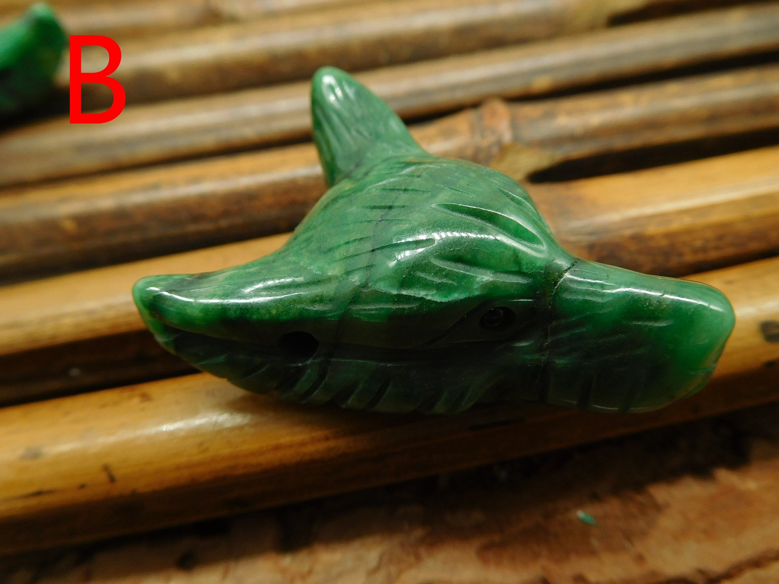 African Jade Hand Carved Wolf Pendant. Spirit Animal. Healing Etsy