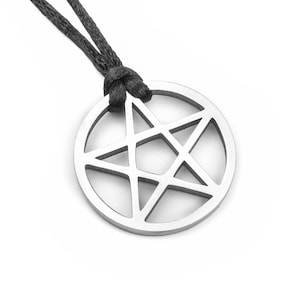 Pentagram - Pentacle - Inverted Pentagram - Reversed Pentagram - Stainless Steel Pendant Necklace