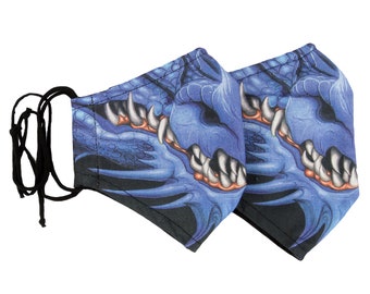 Blue Dragon Face Mask