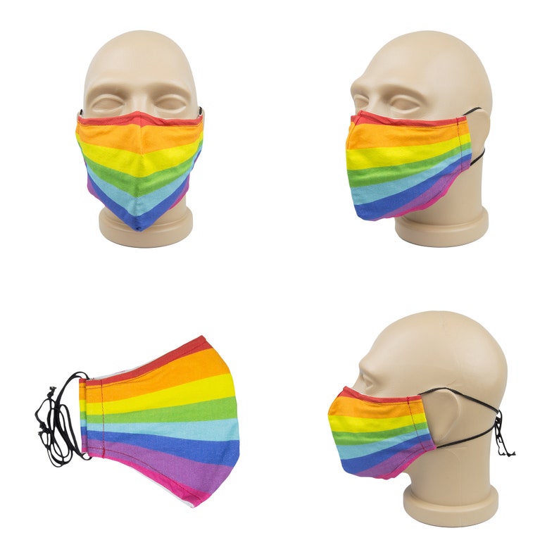 Rainbow Mask Three Layer Protection Mask Etsy
