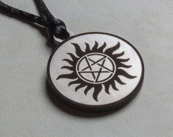 Signe Anti Possession - Supernatural - Collier Pendentif en acier inoxydable