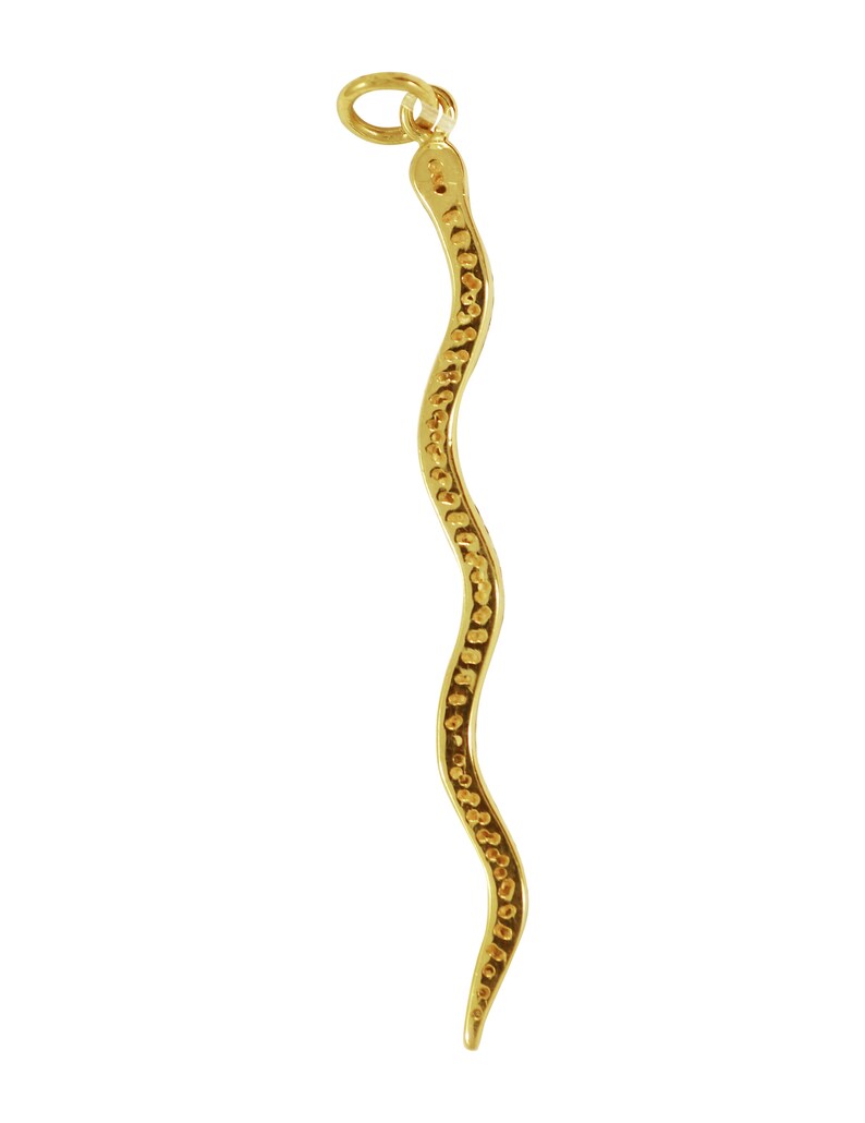 Snake Shape 14k Solid Gold Diamond Pendants. Genuine Handmade Etsy