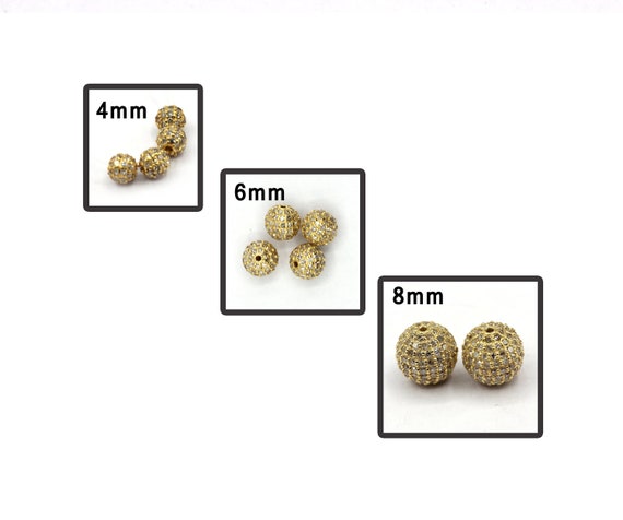 Pave diamond beads sale