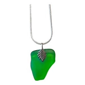 Sea Glass Necklace | Beach Glass Necklace | Sea Glass Jewelry | Simple Coastal Necklace | Sterling Silver plated Necklace | Beach Necklace