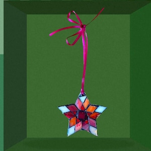 Handgefertigte Mosaik Stern-Weihnachtsverzierung: Einzigartiger Baum-Dekor
