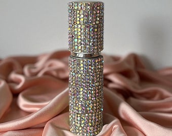 Atomizador de perfume mini con diamantes de imitación: pulverizador de viaje recargable (5 ml)