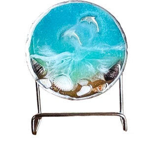 Delfine im Ozean Visitenkartenhalter für Schreibtisch, perfektes Geschenk für Geschäftsfrau oder Geschäftsmann.