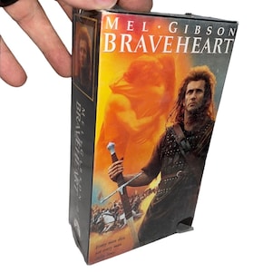 Braveheart 1995 Paramount Pictures Release Sealed Two Tape VHS Set Directed by and Starring Mel Gibson and Unsealed Soundtrack