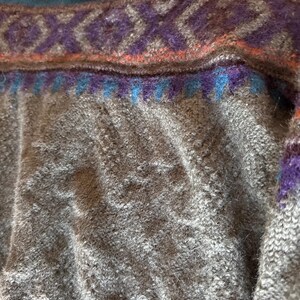 Vintage American Eagle Outfitters USA Made L Wool Green Blue Purple Sweater image 3