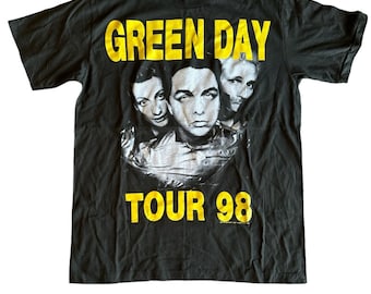 Green Day 98 Tour Nimrod Bootleg on Black XL Giant USA Made Single Stitch Tshirt